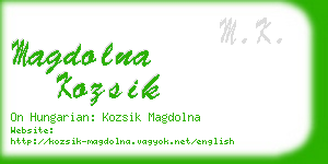 magdolna kozsik business card